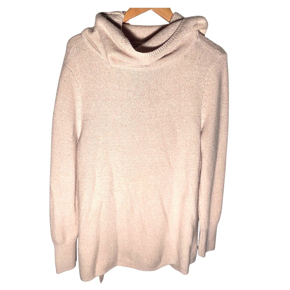 Chic DKNY Cowl Neck Sweater - Tan & Cream - Size XXL
